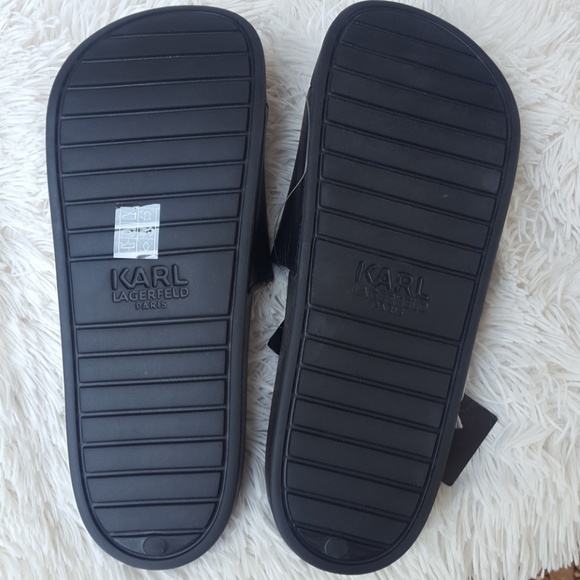 Karl Lagerfeld black  Zaira slides new with tags - Picture 6 of 7